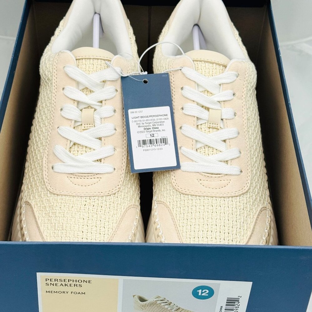 Universal Thread Persephone Sneakers Womens 12 Light Beige Memory Foam Casual NI - Picture 5 of 6